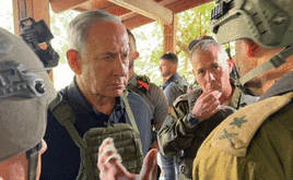 Netanyahu visita a los soldados de infantería