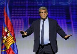 El presidente del FC Barcelona, Joan Laporta