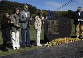 La Familia Real, este sábado en su visita al concejo asturiano de Villaviciosa.