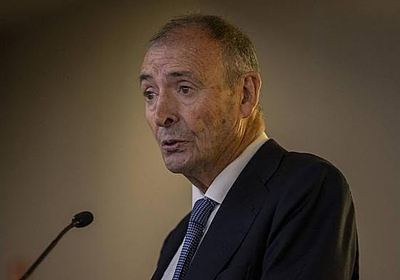 Juan José Laborda interviene en la cena-homenaje que se le tributó en Madrid hace un mes por su despedida del Consejo de Estado..