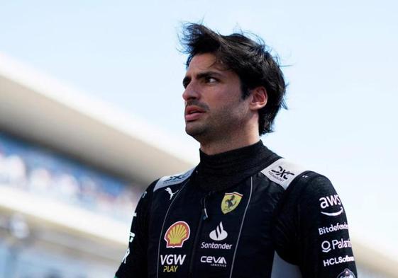 Carlos Sainz, antes de la disputa de la carrera en Austin.