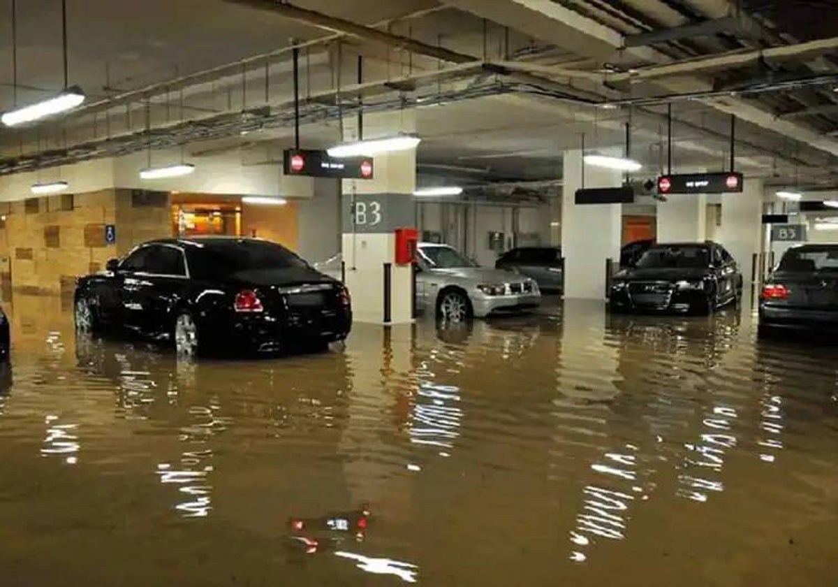 Inundación de un parking