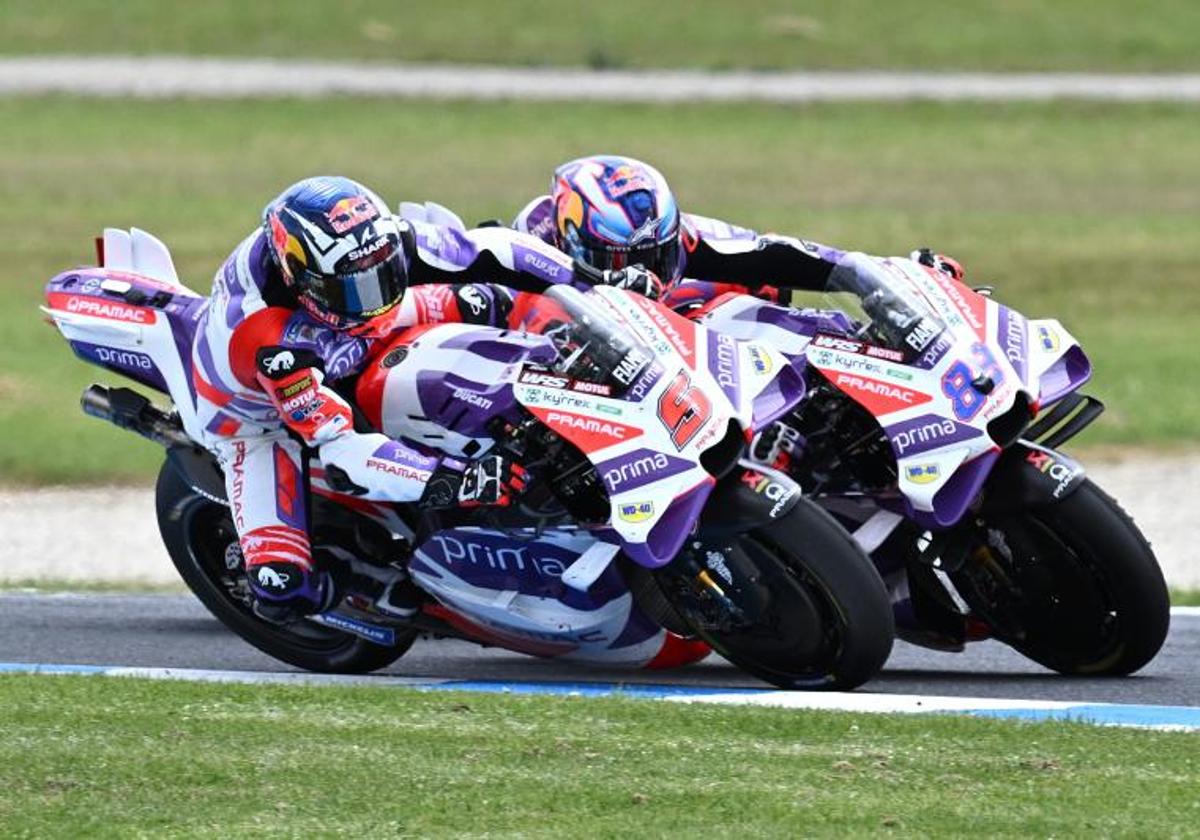 Johann Zarco y Jorge Martín, mano a mano en Phillip Island.