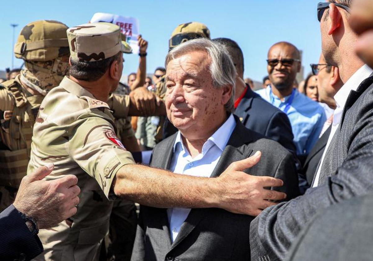 Guterres visitó la semana pasada el paso de Rafah para intentar acelerar la llegada de ayuda humanitaria a la Franja de Gaza.