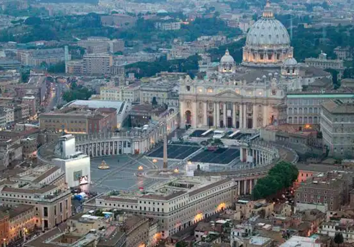 Vista aérea de la Ciudad del Vaticano.