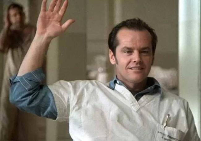 Jack Nicholson en 'Alguien voló sobre el nido del cuco'