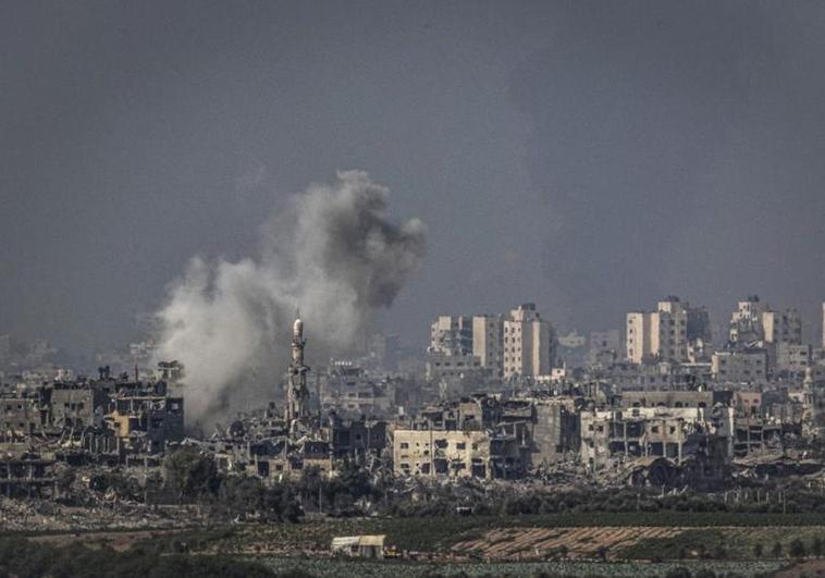 Edificios destruidos en Gaza durante los bombardeos israelíes.