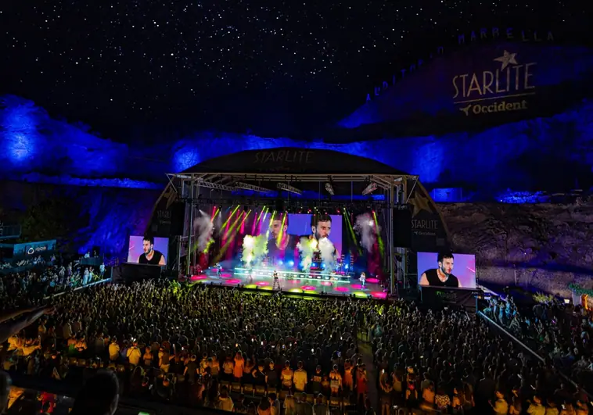 La cantera de Nagüeles durante el concierto de Sebastián Yatra