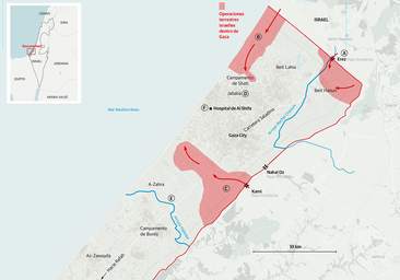 El mapa de la guerra: así ha sitiado Gaza el ejército israelí mientras prepara el asalto a la base secreta de Hamás