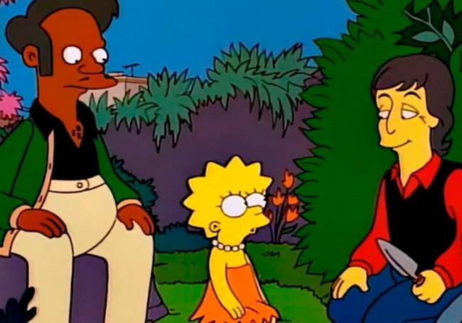 Apu y Paul McCartney (también estaba Linda McCartney), la luz al final del túnel cárnico.