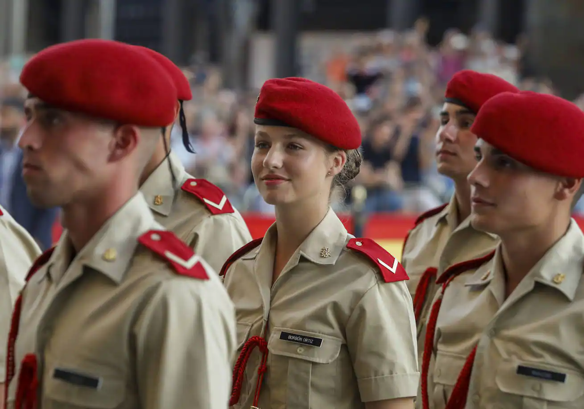 la Princesa, en la Academia Militar de Zaragoza.