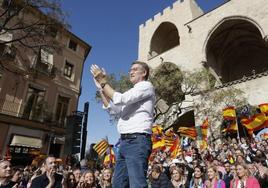 Alberto Núñez Feijóo, en el acto de Valencia.