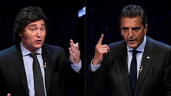 Massa saca ventaja a un Milei nervioso en el último debate presidencial argentino