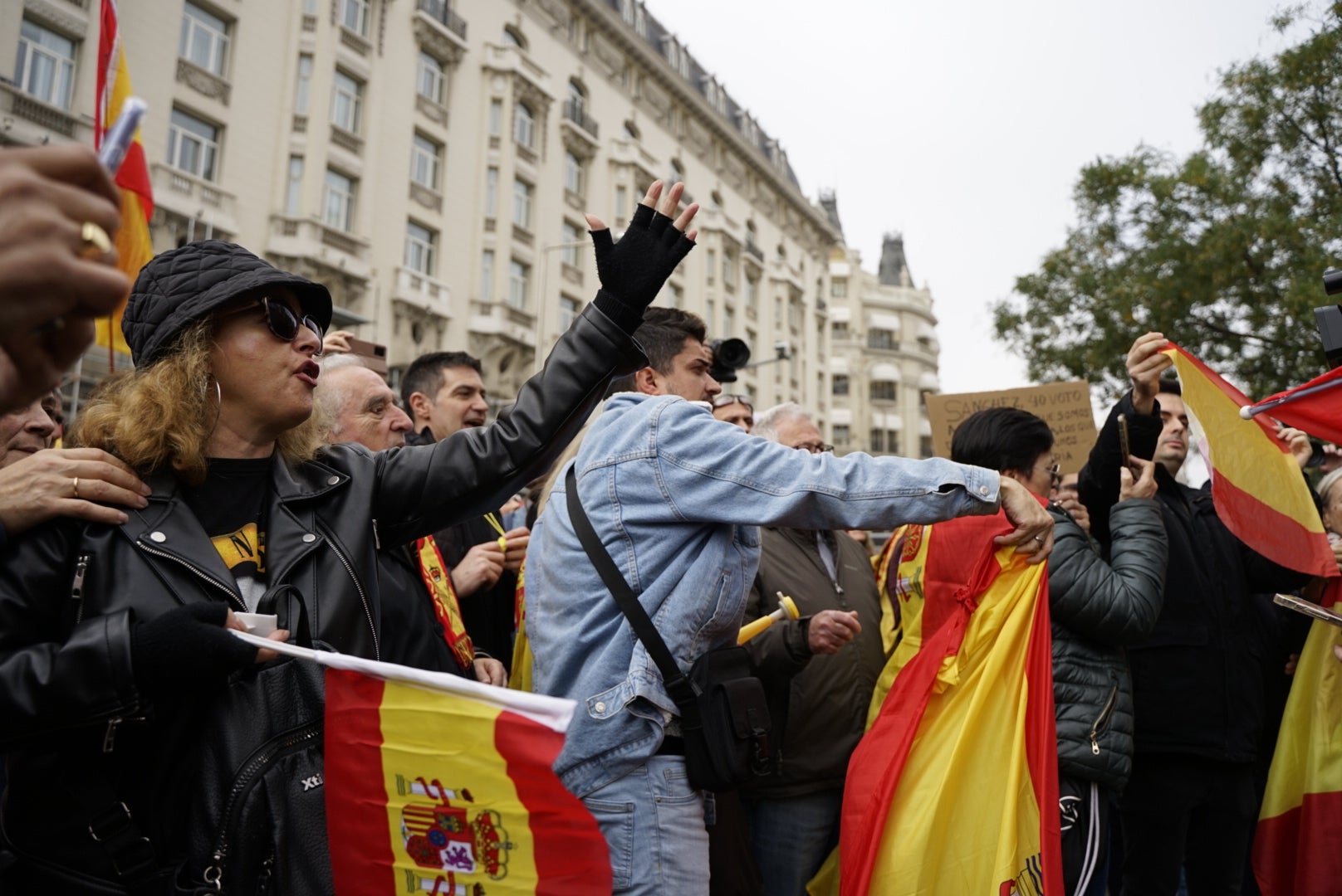 Manifestación a las puertas del Congreso.