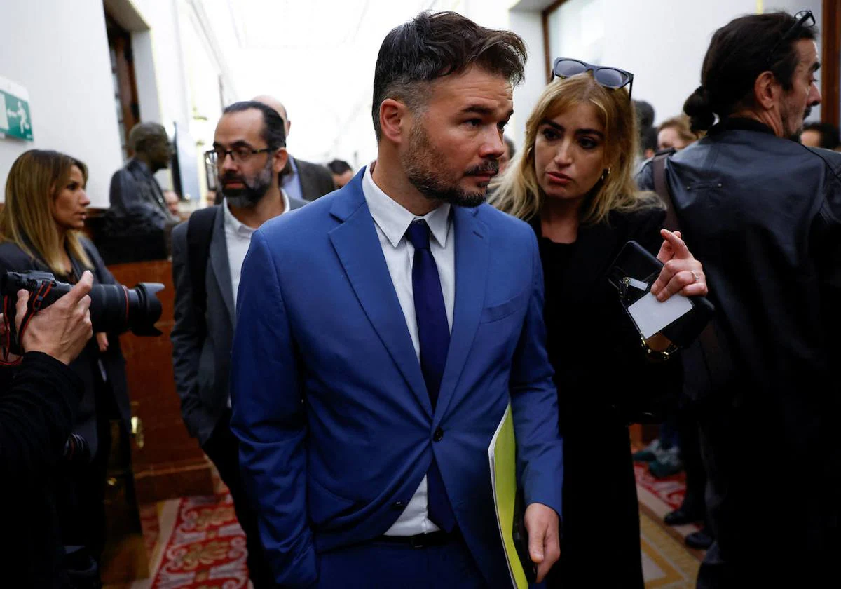 El portavoz de ERC en el Congreso, Gabriel Rufián