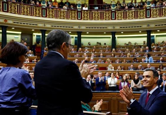 Pedro Sánchez, durante el debate de investidura.