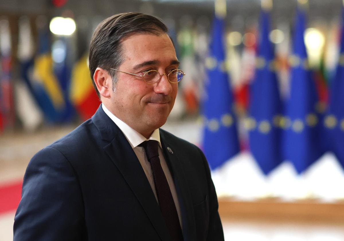 José Manuel Albares, fotografiado en una cumbre en Bruselas.