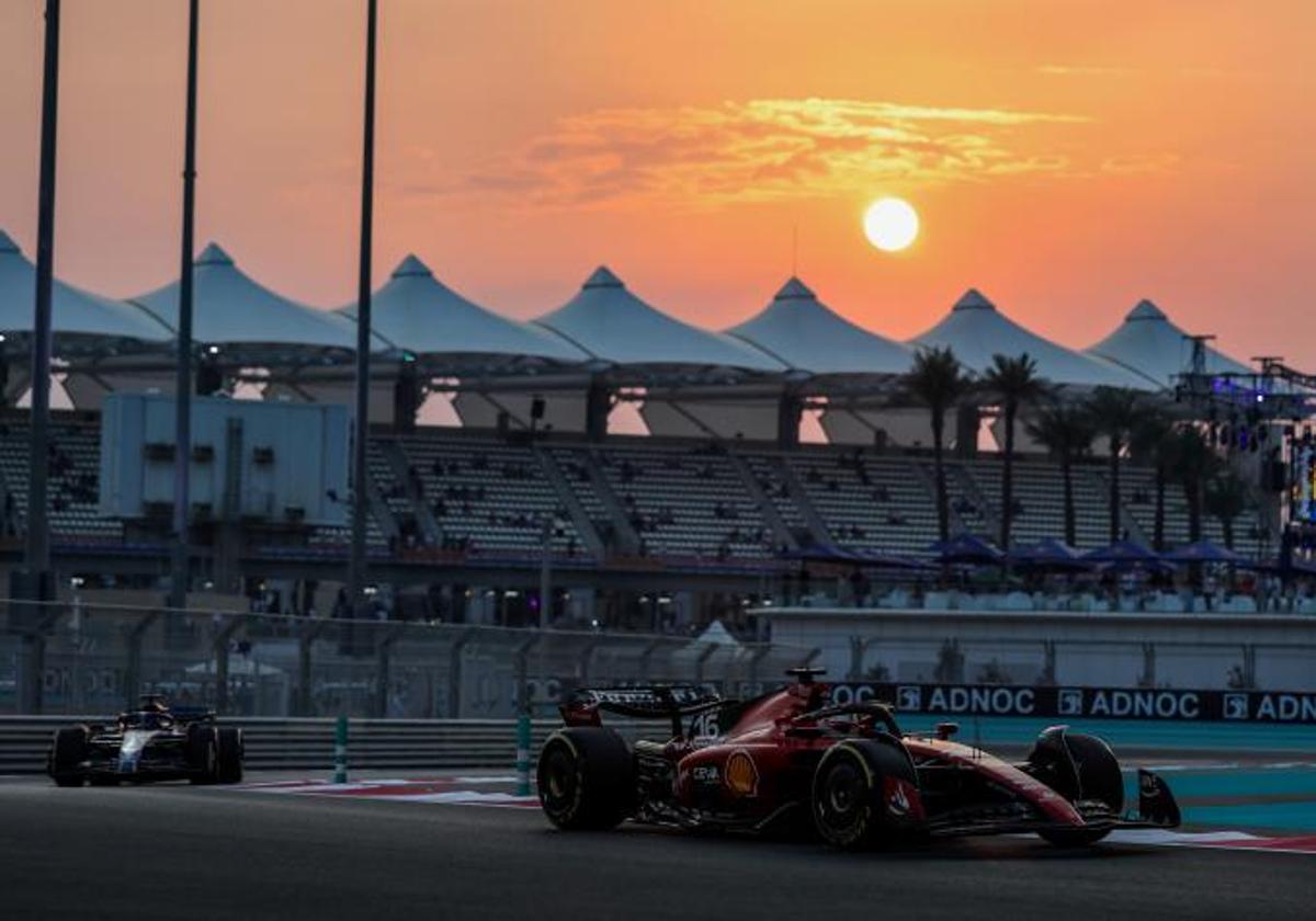 Charles Leclerc, en el circuito Yas Marina, en Abu Dabi.