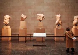 Esculturas griegas exhibidas en el British Museum de Londres.