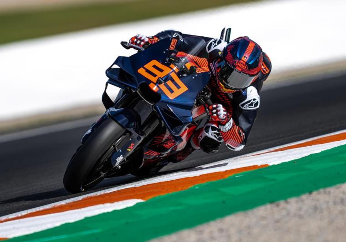 Marc Marquez, este martes, en el Circuito Ricardo Tormo de Valencia.