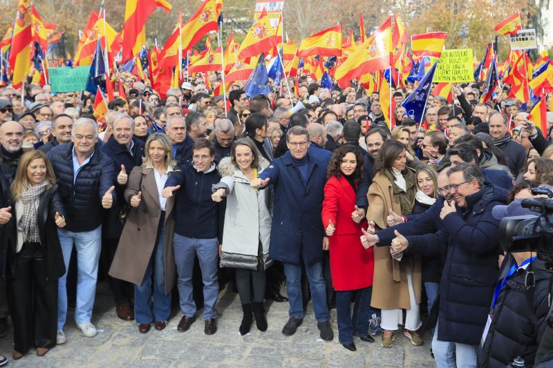 Así llegaban los líderes del PP al Templo de Debod.