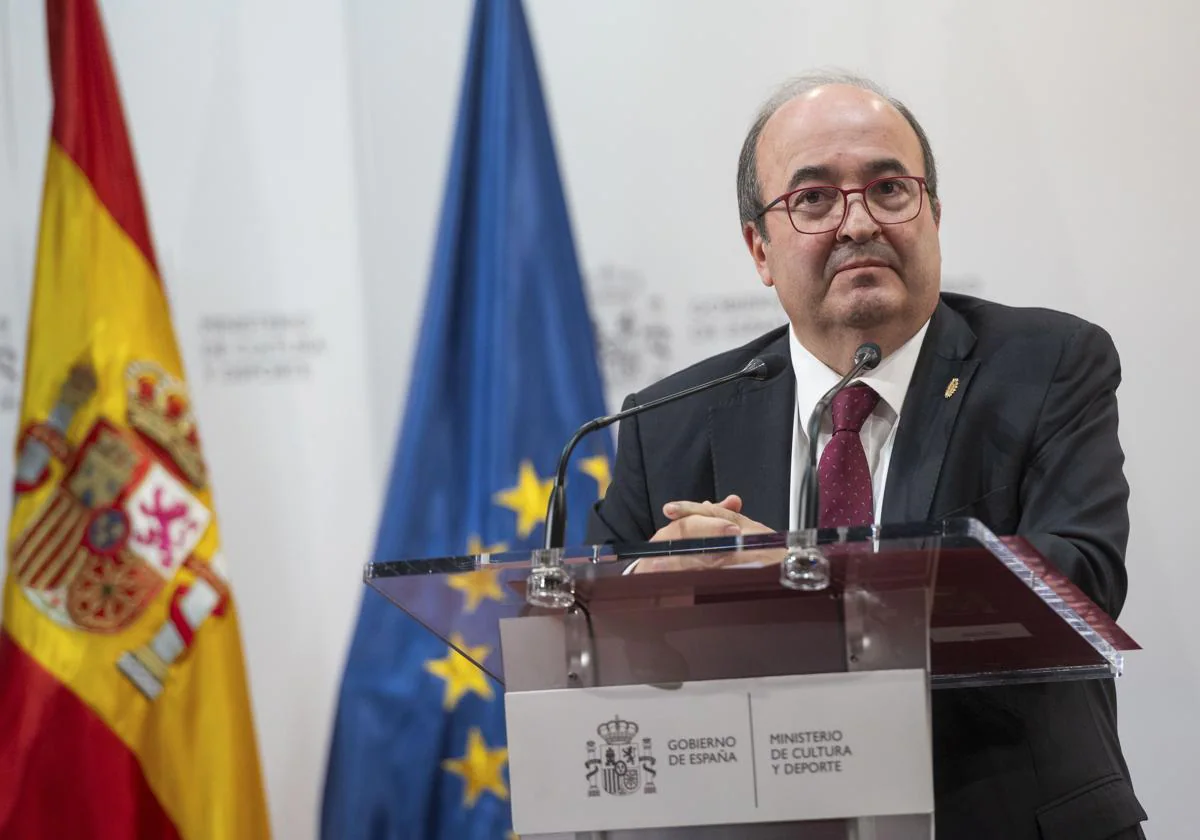 El ministro de Cultura y Deporte en funciones, Miquel Iceta.