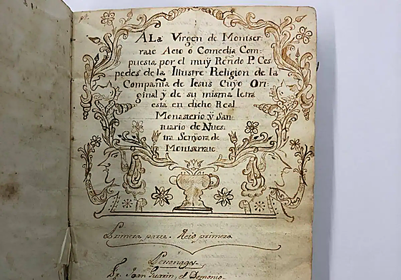 Manuscrito recuperado por los Mossos.