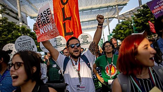 Los activistas climáticos alzan la voz en la COP28: «Cumplid con vuestras promesas»