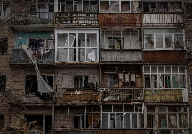 Los bombardeos rusos han arrasado gran parte del casco urbano de Bajmut.