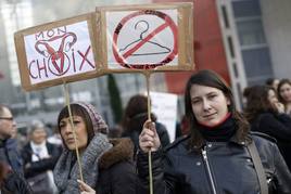 Una protesta por el derecho a decidir de las mujeres.