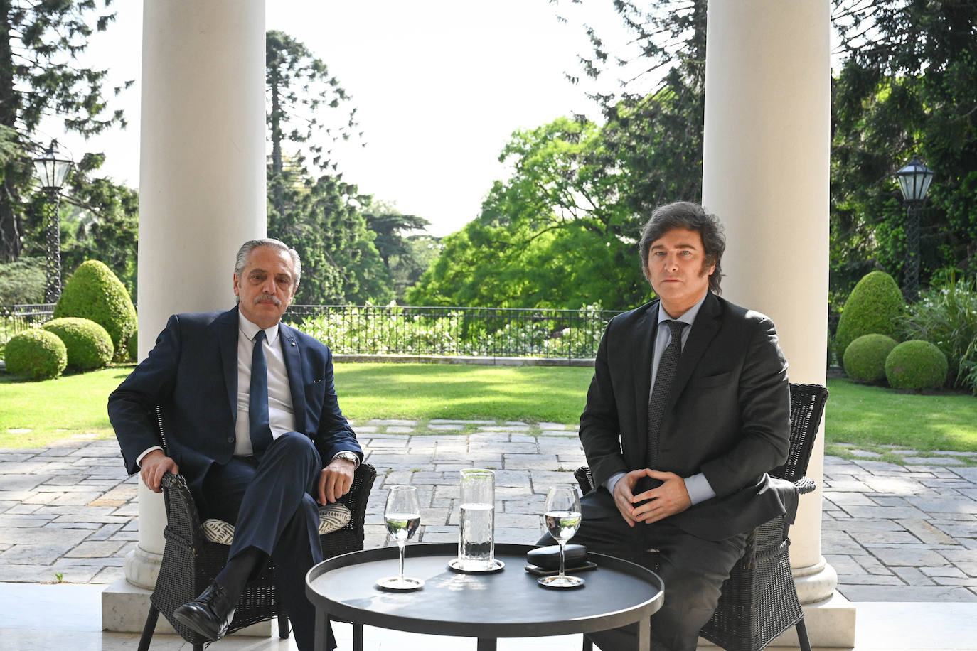 Javier Milei fue recibido a finales de noviembre por el entonces presidente, Alberto Fernández, en la Quinta de Olivos.