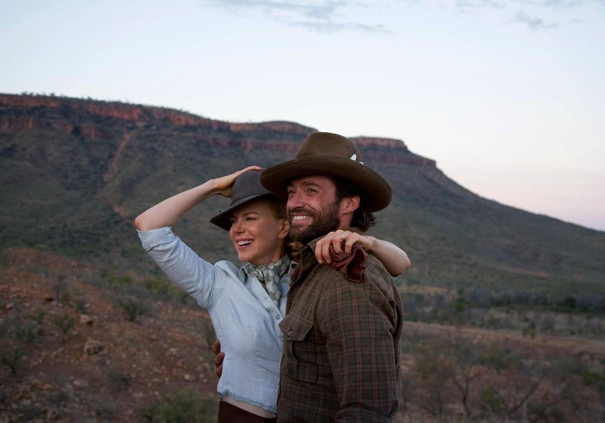 Nicole Kidman y Hugh Jackman en 'Faraway Downs: Australia'.