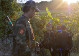 Miembros del Ejército de Liberación Popular de Myanmar.