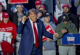 Donald Trump durante un acto de campaña el pasado fin de semana en Durham.