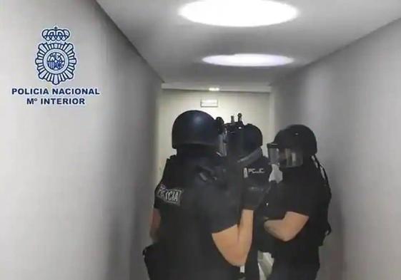 Imagen del operativo de la Policía Nacional.