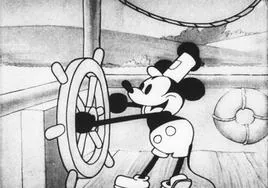 Mickey Mouse, en su primer cortometraje.