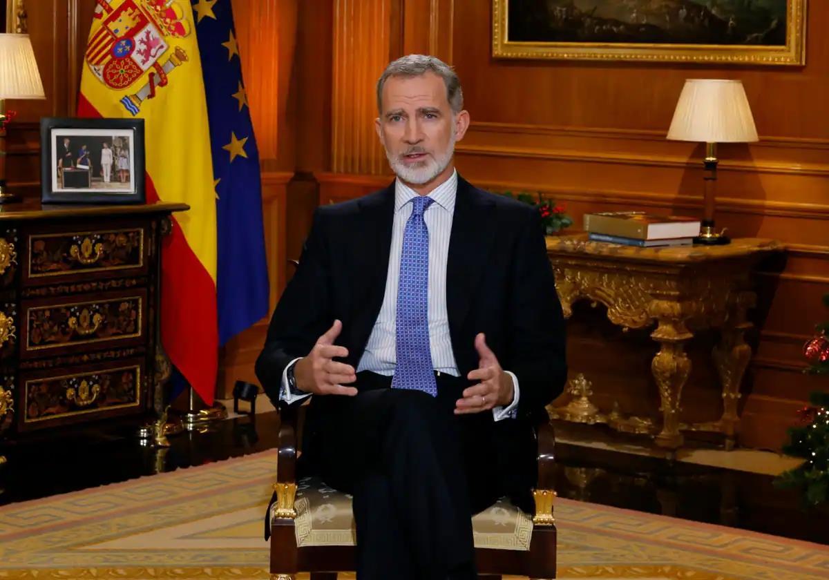 Felipe VI, durante el discurso del pasado sábado.