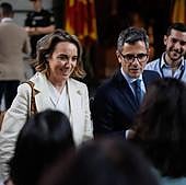 Cuca Gamarra,y el ministro de Justicia, Félix Bolaños.