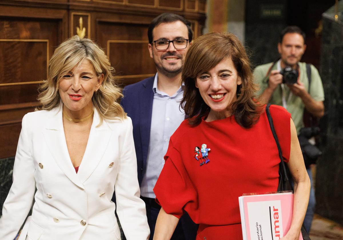 Yolanda Díaz y Marta Lois.