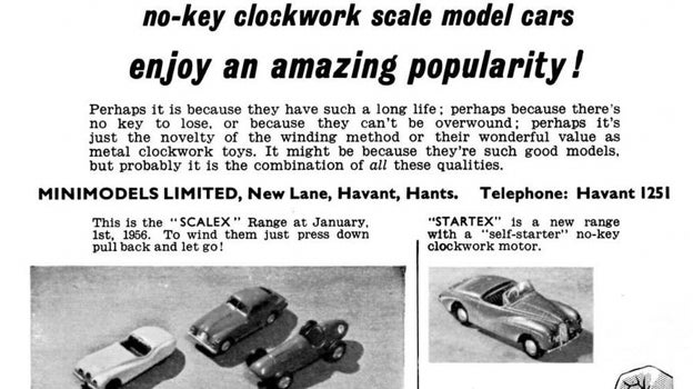 Publicidad de Scalex y Startex, el prólogo del Scalextric