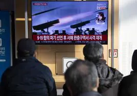 Retrasmisión de los ensayos balísticos norcoreanos.