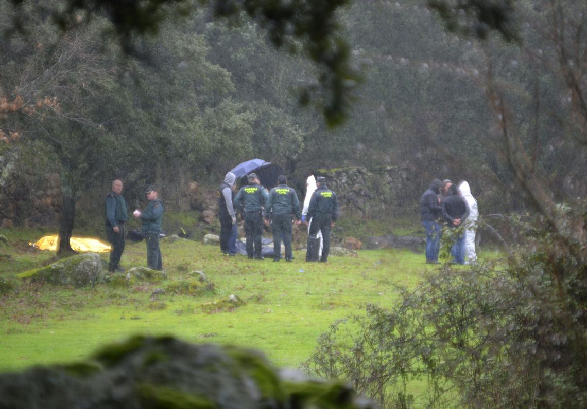 Momento en el que fallece Robles en la finca El Espartal.