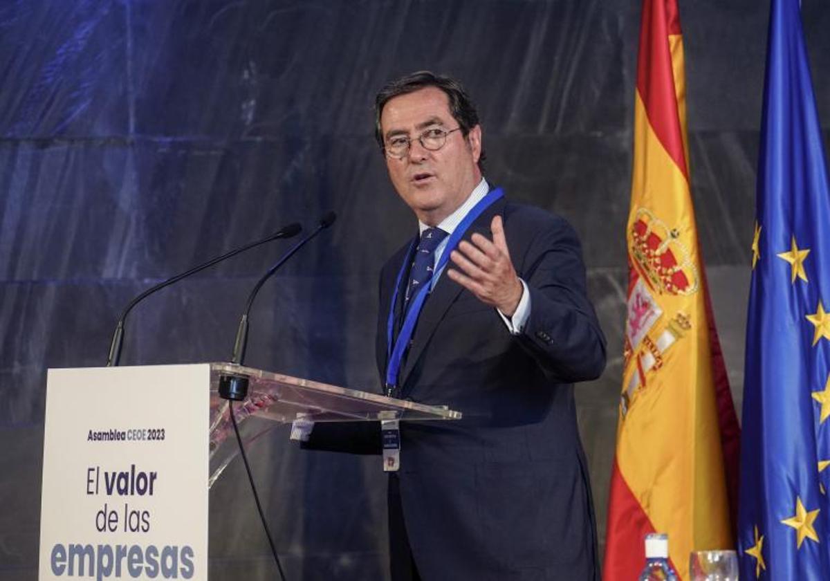 El presidente de la CEOE, Antonio Garamendi.