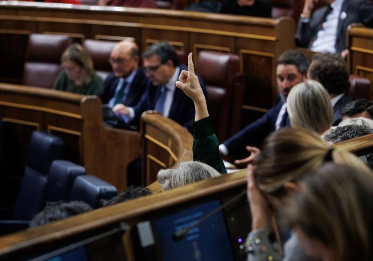 Votación en el Congreso de los Diputados.