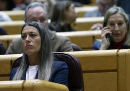 La diputada y portavoz de Junts en el Congreso, Miriam Nogueras, durante el pleno celebrado en el Senado