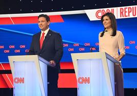 Ron DeSantis y Nikki Haley.