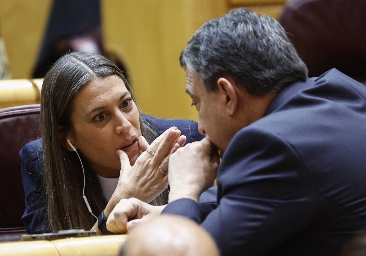 Miriam Nogueras y Aitor Esteban, portavoces de Junts y PNV.