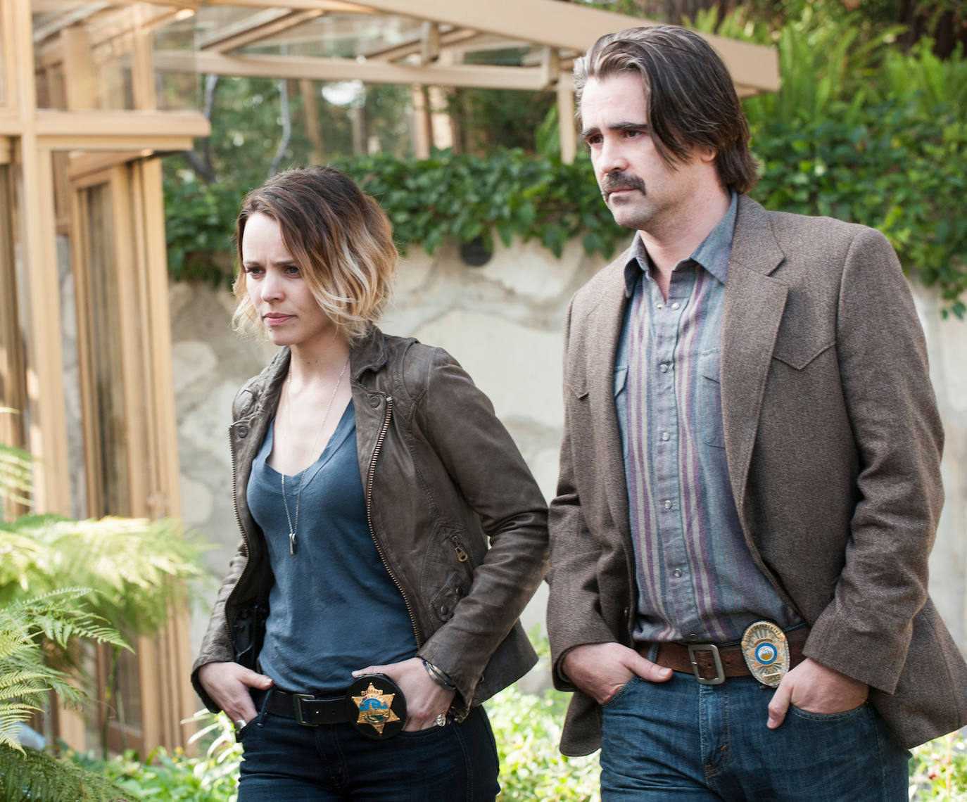 Rachel McAdams y Colin Farrell en la segunda temporada de 'True Detective'.