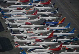 Unidades del Boeing 737 MAX a la espera de su entrega a las aerolíneas.