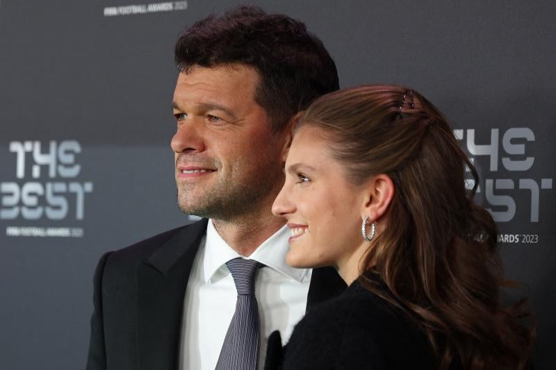 El exfutbolista alemán Michael Ballack y su esposa.